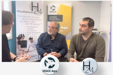 Patrice Wallet de GRACE-Aqui et Yohann Couvant de l’Incubateur H24