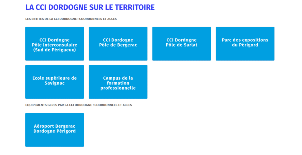 La CCI Dordogne sur le territoire
